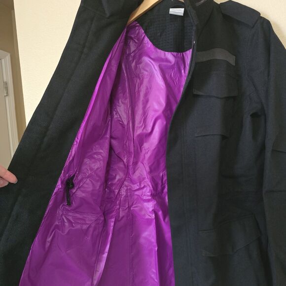 Nike Women's Size Medium Black/ Purple Performance Jacket Shell Rain Coat Zip Up - Picture 5 of 14